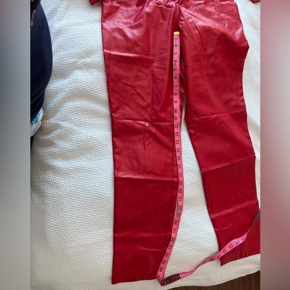 Ronny Kobo Alie Faux Leather Jumpsuit In Red NWT Size S - Picture 13 of 16
